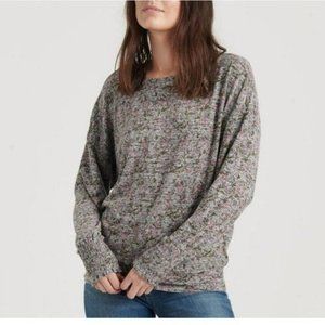 Lucky Brand Floral Print Long Sleeve Thermal Top Size XL